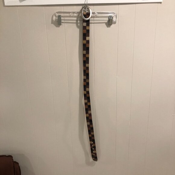 Fossil: Multicolor Patchwork Belt with Silver Buckle: Women’s Size Medium - Picture 7 of 7